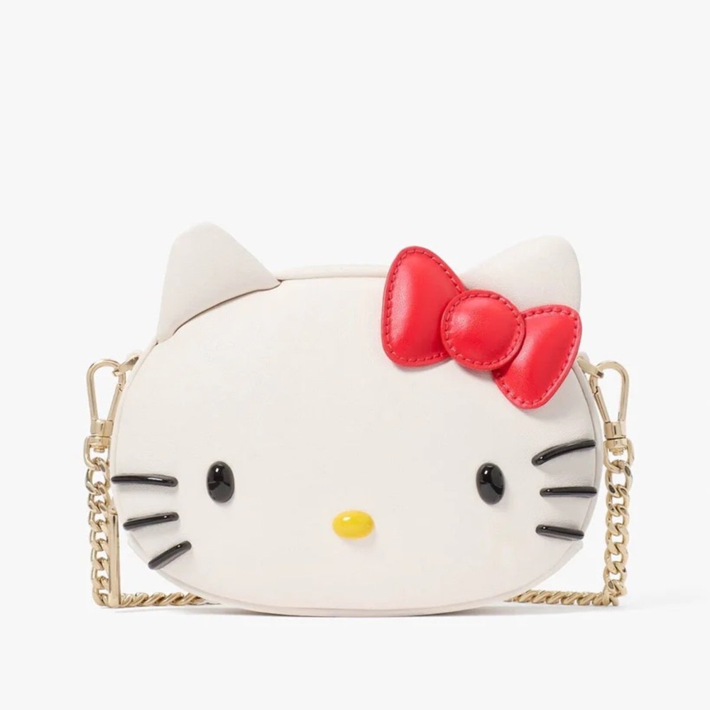 ♠️Kate Spade New York X Sanrio Hello Kitty 3D Mini Chain Crossbody Bag NEW NWT